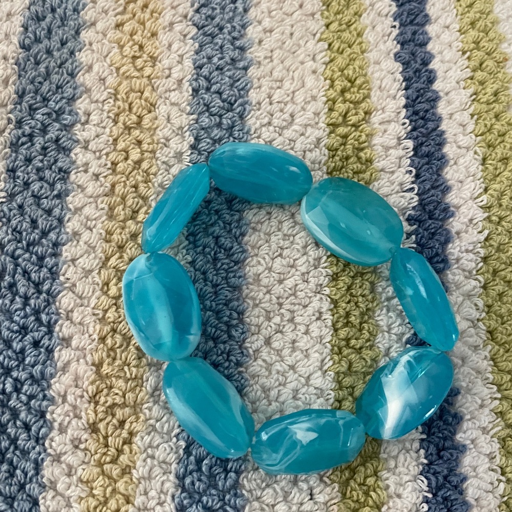 Blue Beaded Bracelet